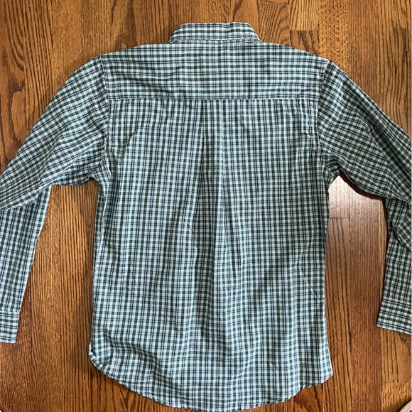 Wrangler Riata Boys Button Down Collar Green Plaid Long Sleeve Size XL - Picture 3 of 10